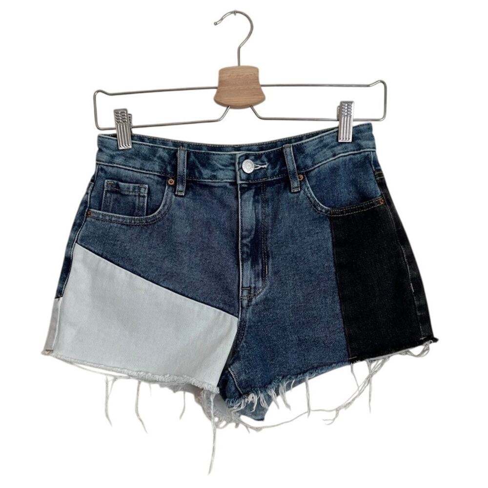 Pac Sun High Rise Festival Shorts Colorblock Size 25
